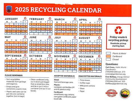 Recycling Calendar 2025