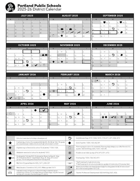 portland public schools calendar