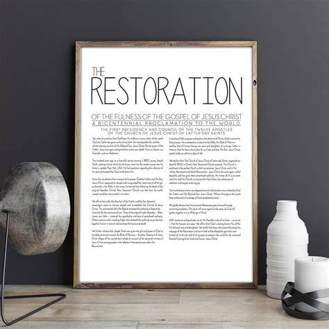 Restoration Proclamation Printable Free