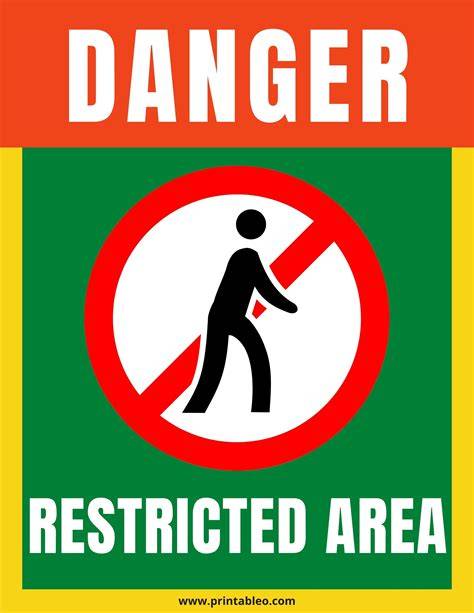 Restricted Area Signs Printable