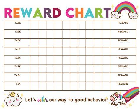Reward Chart For Kids Printable