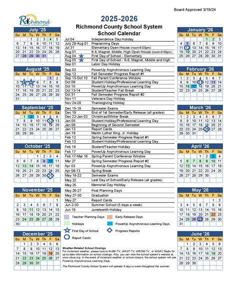 Richmond County Schools Calendar