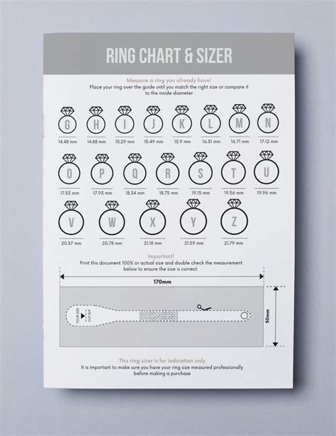 Ring Size Chart Printable Pdf Free