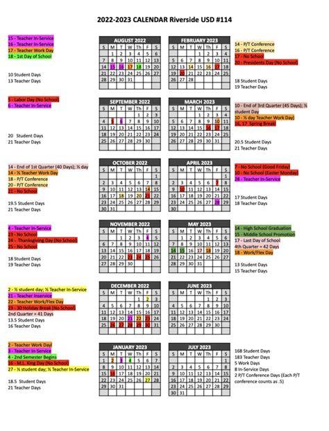 Riverside Usd Calendar