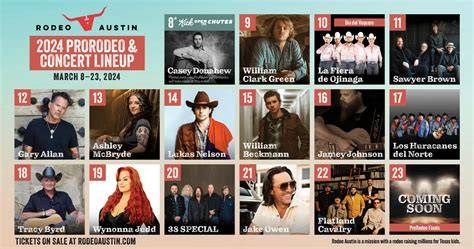 Rodeo Concert Calendar