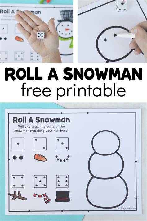 Roll A Snowman Printable