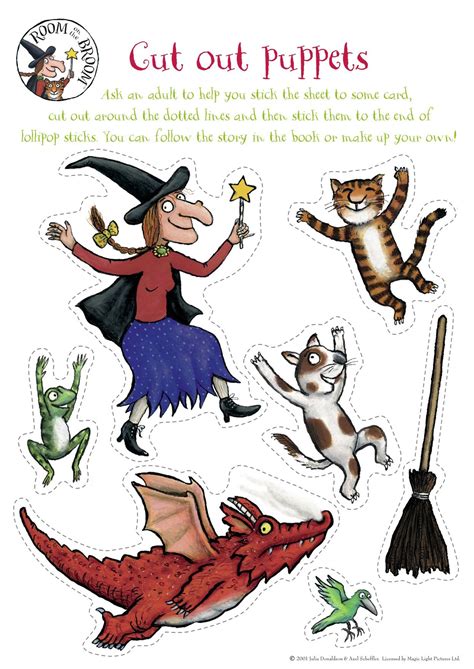 Room On The Broom Characters Printable