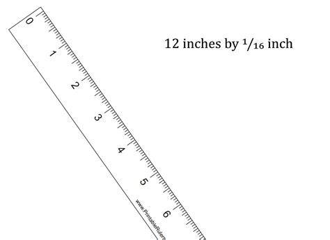 Ruler 12 Inches Actual Size Printable