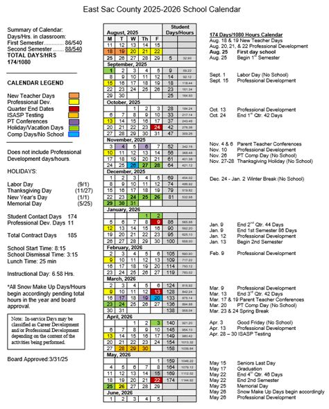 Sacs Calendar 25 26