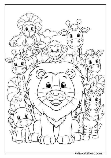 Safari Animals Coloring Sheets