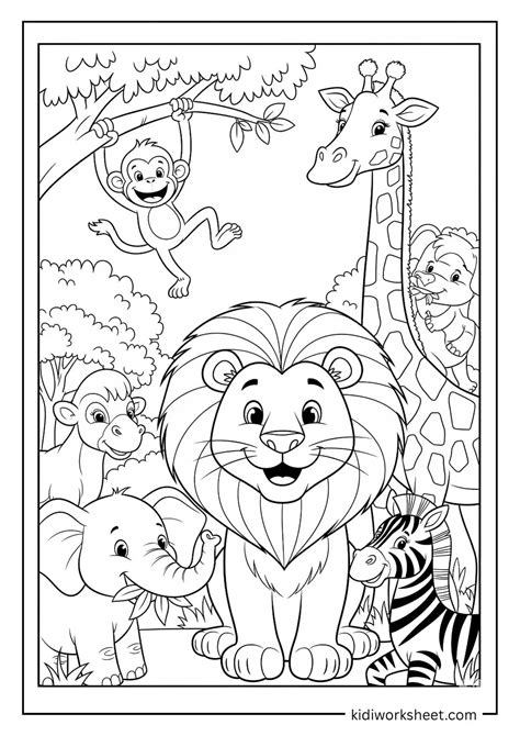 Safari Colouring Sheets