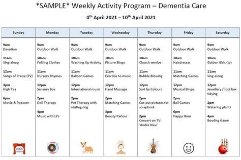 calendar for dementia patients
