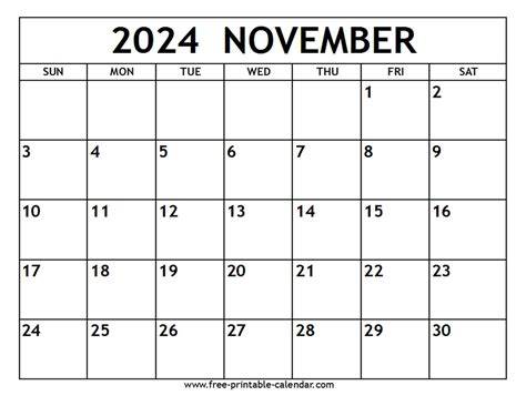 november 2024 calendar printable