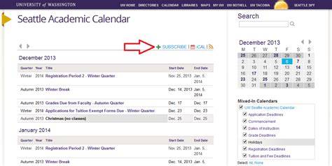uw seattle academic calendar