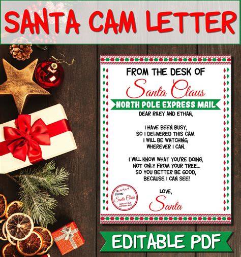 Santa Cam Letter Printable Free