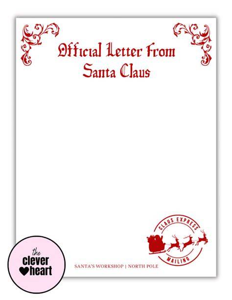 Santa Claus Letterhead Printable