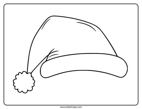 Santa Hat Coloring Pages Printable