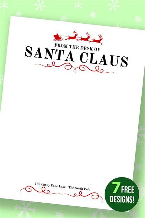 Santa Letterhead Printable