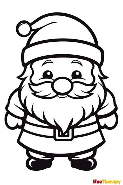 Santa Pictures To Color Printable
