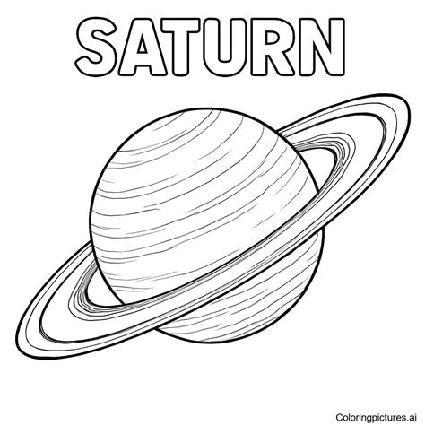 Saturn Coloring Page