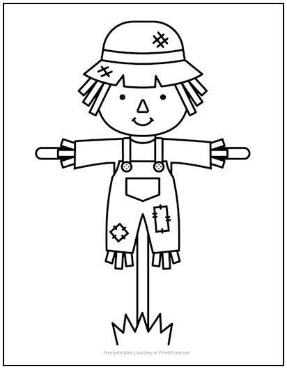 Scarecrow Color Sheet Printable