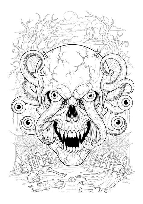 Scary Coloring Sheets