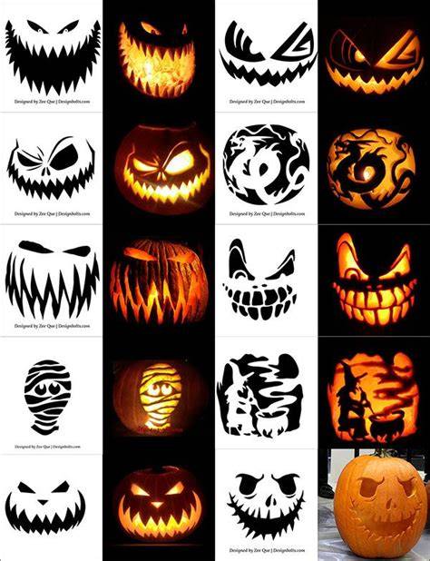 Scary Printable Pumpkin Carving Templates