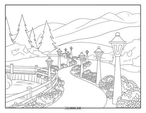 Scenic Colouring Pages