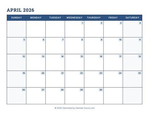 calendar for april 2025