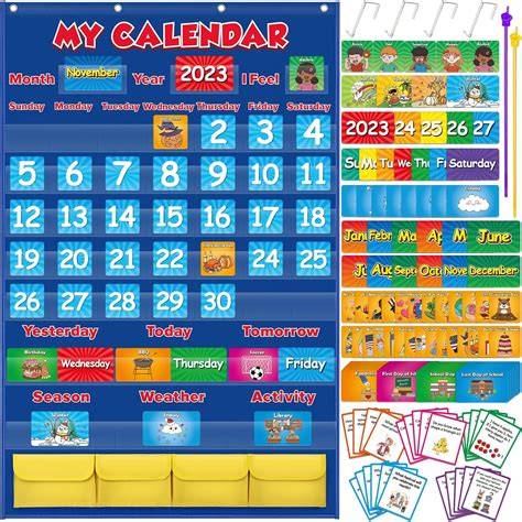 classroom calendar pocket chart