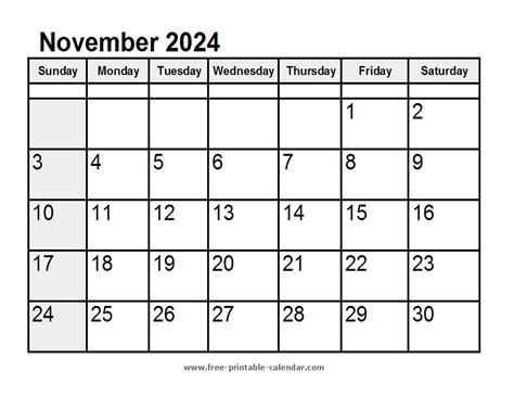 november 2024 calendar printable