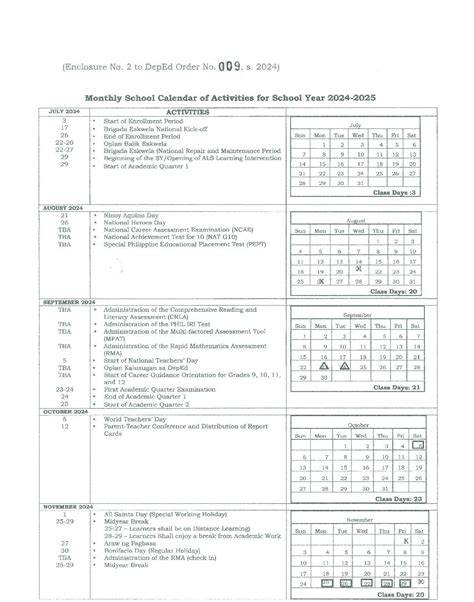 School Calendar 2024 To 2025