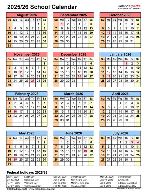 School Calendar 2026