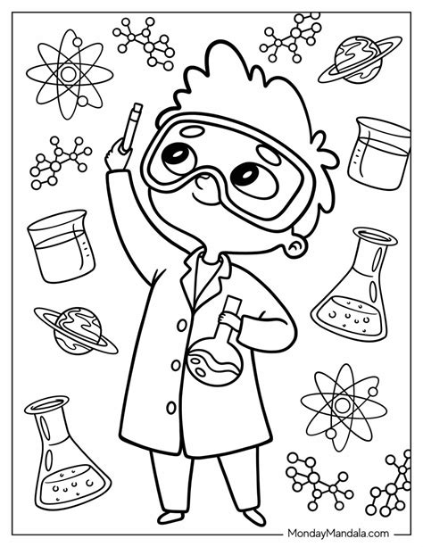 Scientist Coloring Page