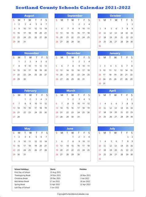Scotland County Court Calendar