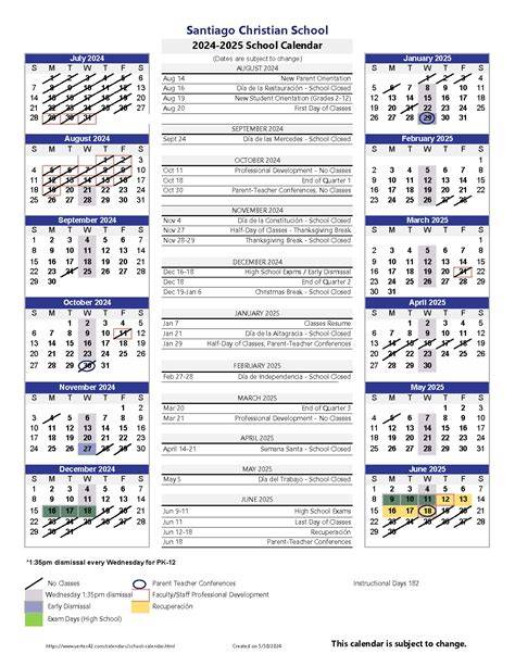 Scs Calendar 2024 25
