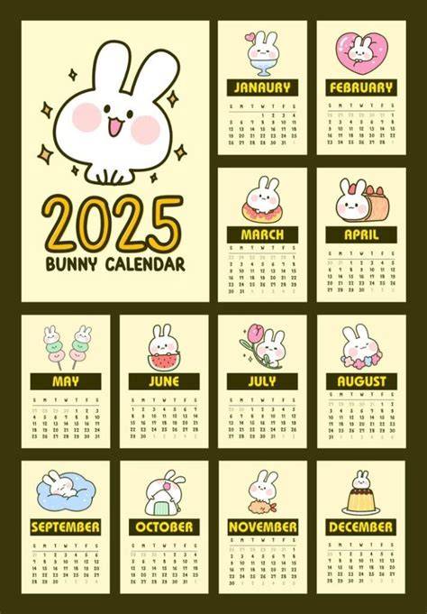 cute calendar 2025