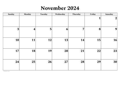 november 2024 calendar printable