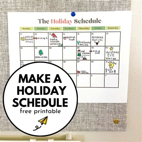 the holiday calendar