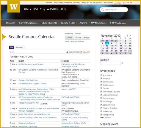 Seattle Academic Calendar