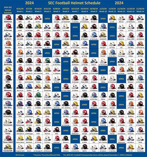 Sec Helmet Schedule 2024 Printable