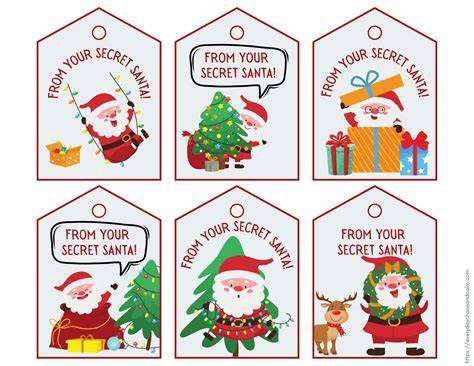 Secret Santa Gift Tags Free Printable