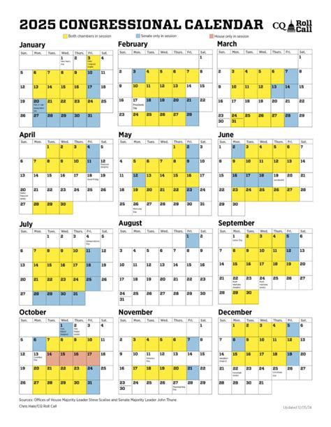 Senate Legislative Calendar 2025