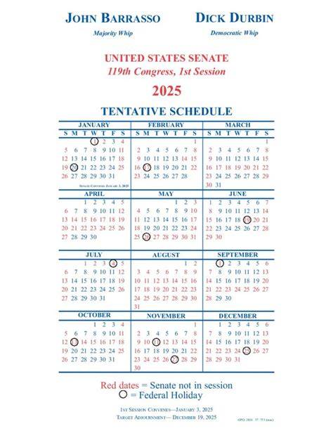 Senate Recess Calendar 2025