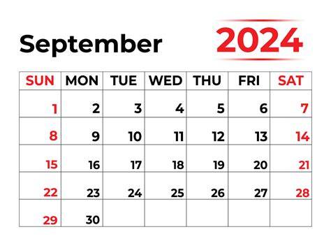 September 24 2024 Calendar