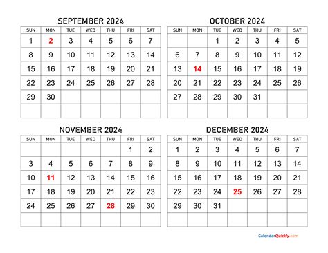 September And October 2024 Calendar Pdf