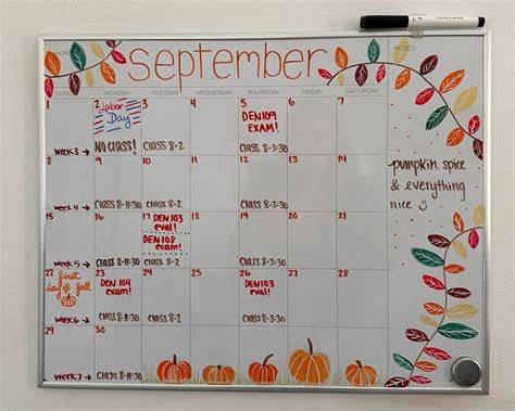 September Calendar Decorations