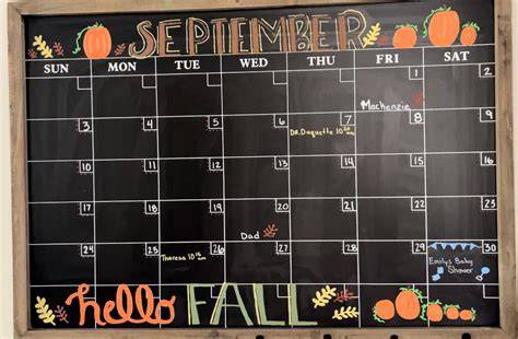 September Chalkboard Calendar Ideas