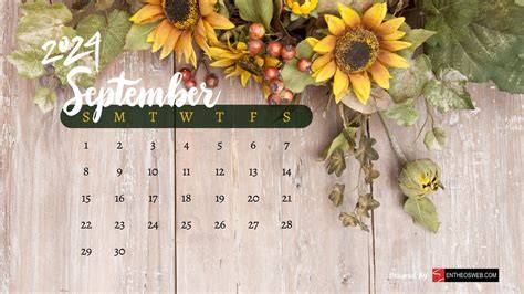 September Desktop Calendar 2024