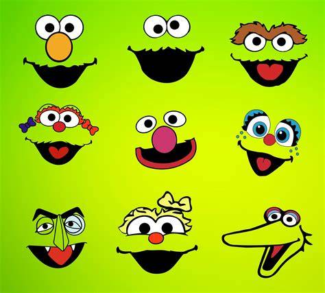 Sesame Street Printable Faces